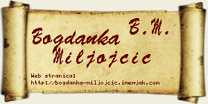 Bogdanka Miljojčić vizit kartica